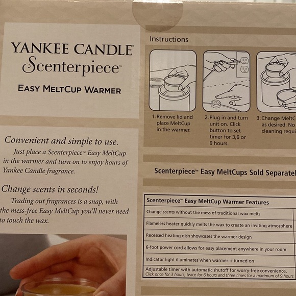 Yankee Candle Scenterpiece Meltcup Warmer - with Timer NEW - Picture 3 of 9